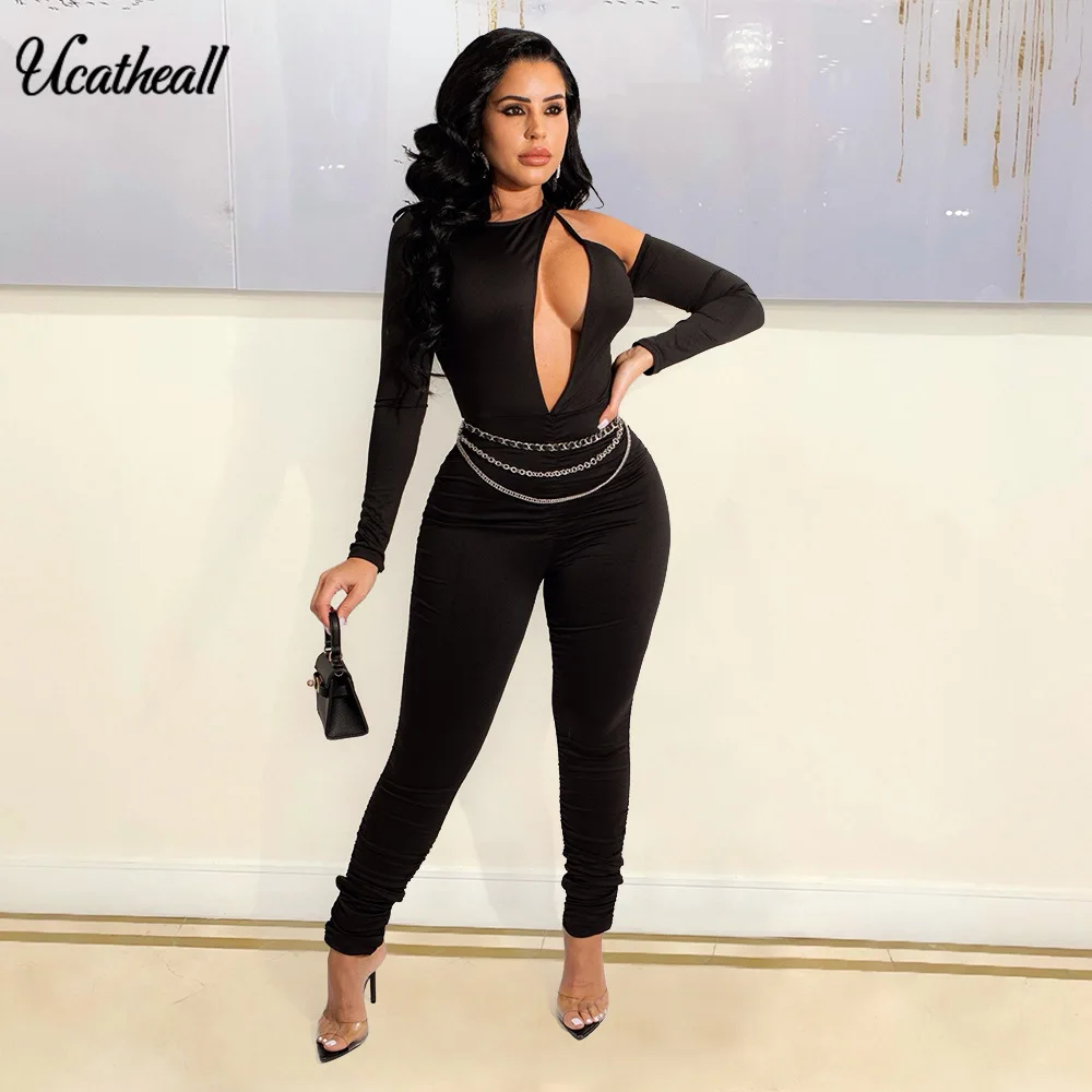 Front Split Long Rompers Fashion Sexy Spaghetti Strap Women Jumpsuit Party Casual Solid Streetwear Backless Hollow Out Clothing
Front Split Long Rompers Fashion Sexy Spaghetti Strap Women Jumpsuit Party Casual Solid Streetwear Backless Hollow Out Clothing