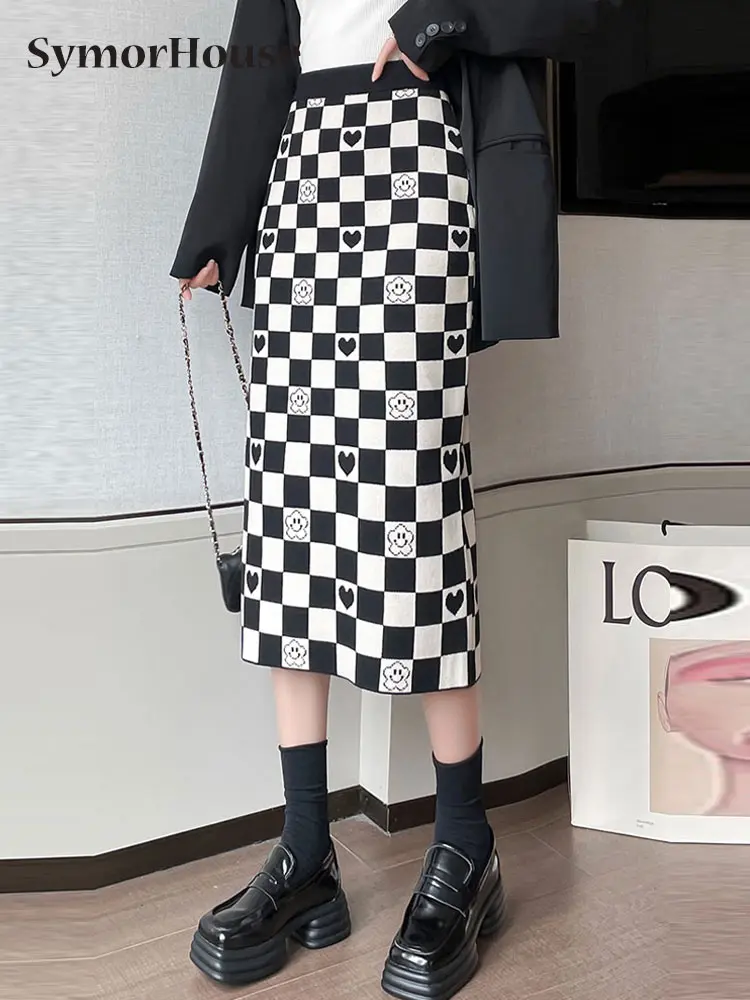 Knitted Skirt Women Autumn Winter 2022 Korean Long Skirt High Waist Black Plaid Back Slit Package Hips Wool Midi Skirt Female
Knitted Skirt Women Autumn Winter 2022 Korean Long Skirt High Waist Black Plaid Back Slit Package Hips Wool Midi Skirt Female