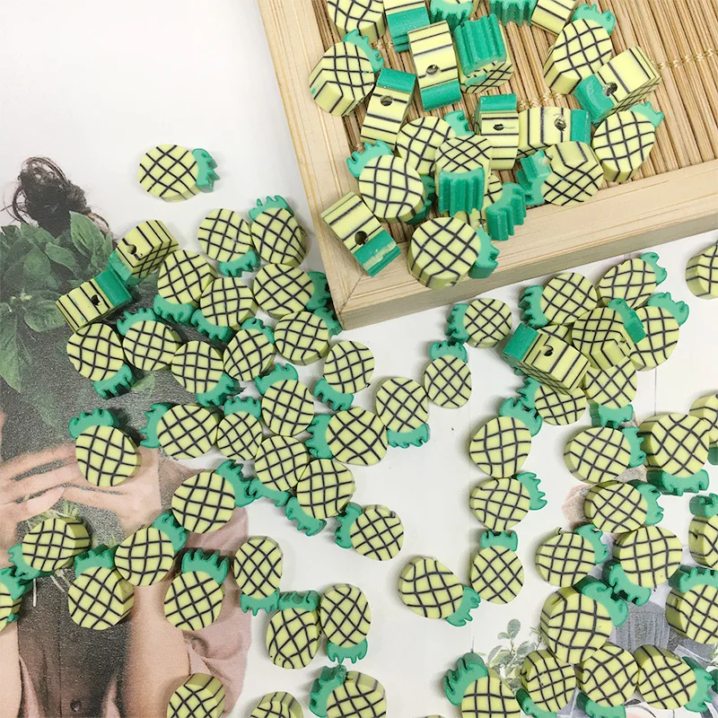 50pcs/lot Polymer Clay Beads Pineapple Shape Fruit Spacer Bead For Jewelry Making Bracelet Necklace DIY Handmade Accessories
50pcs/lot Polymer Clay Beads Pineapple Shape Fruit Spacer Bead For Jewelry Making Bracelet Necklace DIY Handmade Accessories