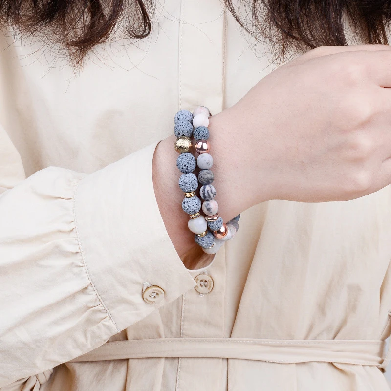 Women Lava Rock Stone Bracelet Aromatherapy Essential Oil Diffuser for Women Natural Healing Crystal Bracelets
Women Lava Rock Stone Bracelet Aromatherapy Essential Oil Diffuser for Women Natural Healing Crystal Bracelets