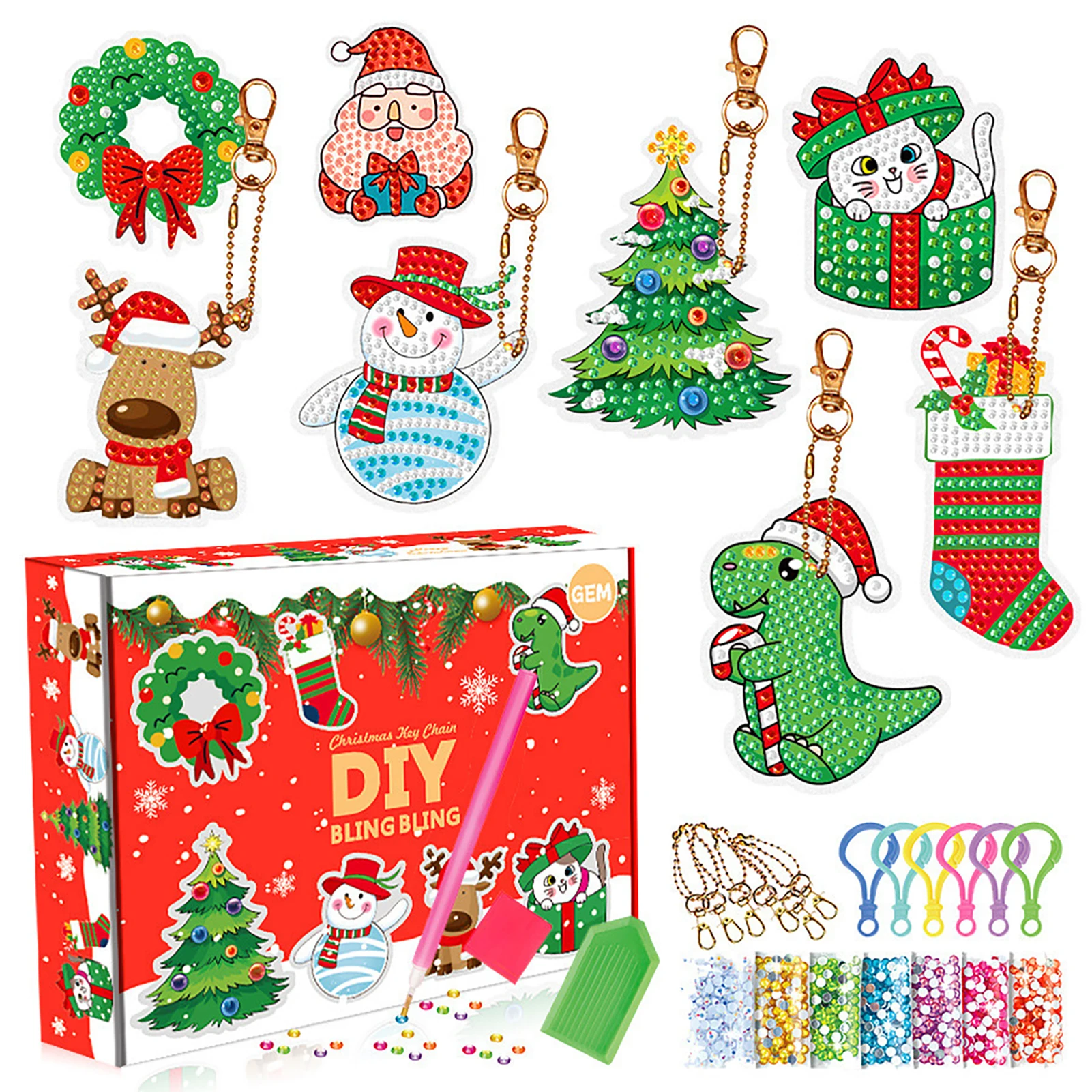 Christmas Crystal Rhinestone Painting Keychains DIY Painting Art Kit Christmas Ornament DIY Painting Art Kit 5D Crystal Painting
Christmas Crystal Rhinestone Painting Keychains DIY Painting Art Kit Christmas Ornament DIY Painting Art Kit 5D Crystal Painting