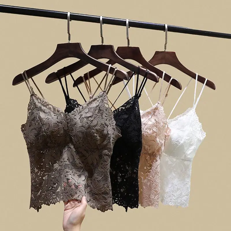 2022 Women Summer New Sexy Crop Tank Top Female Deep V Lace Bras Tank Top Ladies Bra Wrapped Chest Camisole Underwear T182
2022 Women Summer New Sexy Crop Tank Top Female Deep V Lace Bras Tank Top Ladies Bra Wrapped Chest Camisole Underwear T182
