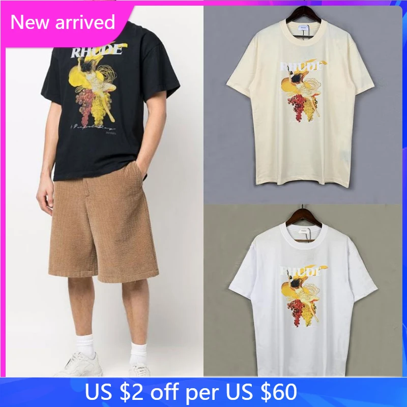 Rhude Vintagn Short Sleeve Tee 1:1 High Quality Fruit Print T-shirt Drop Shoulder Sleeve Oversized Rhude Tshirts
Rhude Vintagn Short Sleeve Tee 1:1 High Quality Fruit Print T-shirt Drop Shoulder Sleeve Oversized Rhude Tshirts