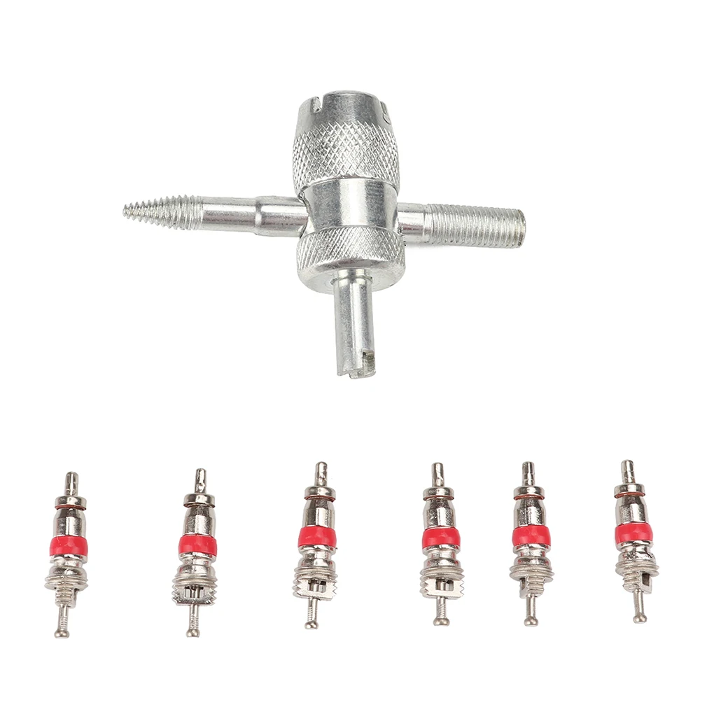 4-Way Valve Tool 4 In 1 Removal + 6 Brass Valve Core Car Truck Motorcycle & Air Conditioning Units
4-Way Valve Tool 4 In 1 Removal + 6 Brass Valve Core Car Truck Motorcycle & Air Conditioning Units