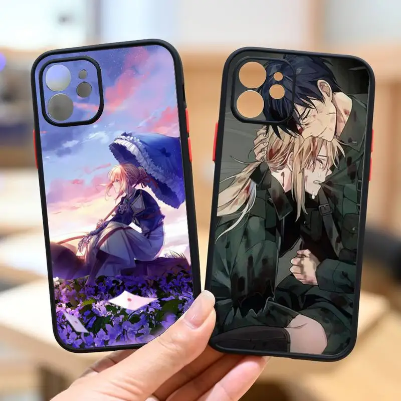 

Violet Evergarden Phone Case IPhone 12 11 13 14 Pro Max X XR XS SE2020 7 8 Plus Hard Shockproof Cover Case