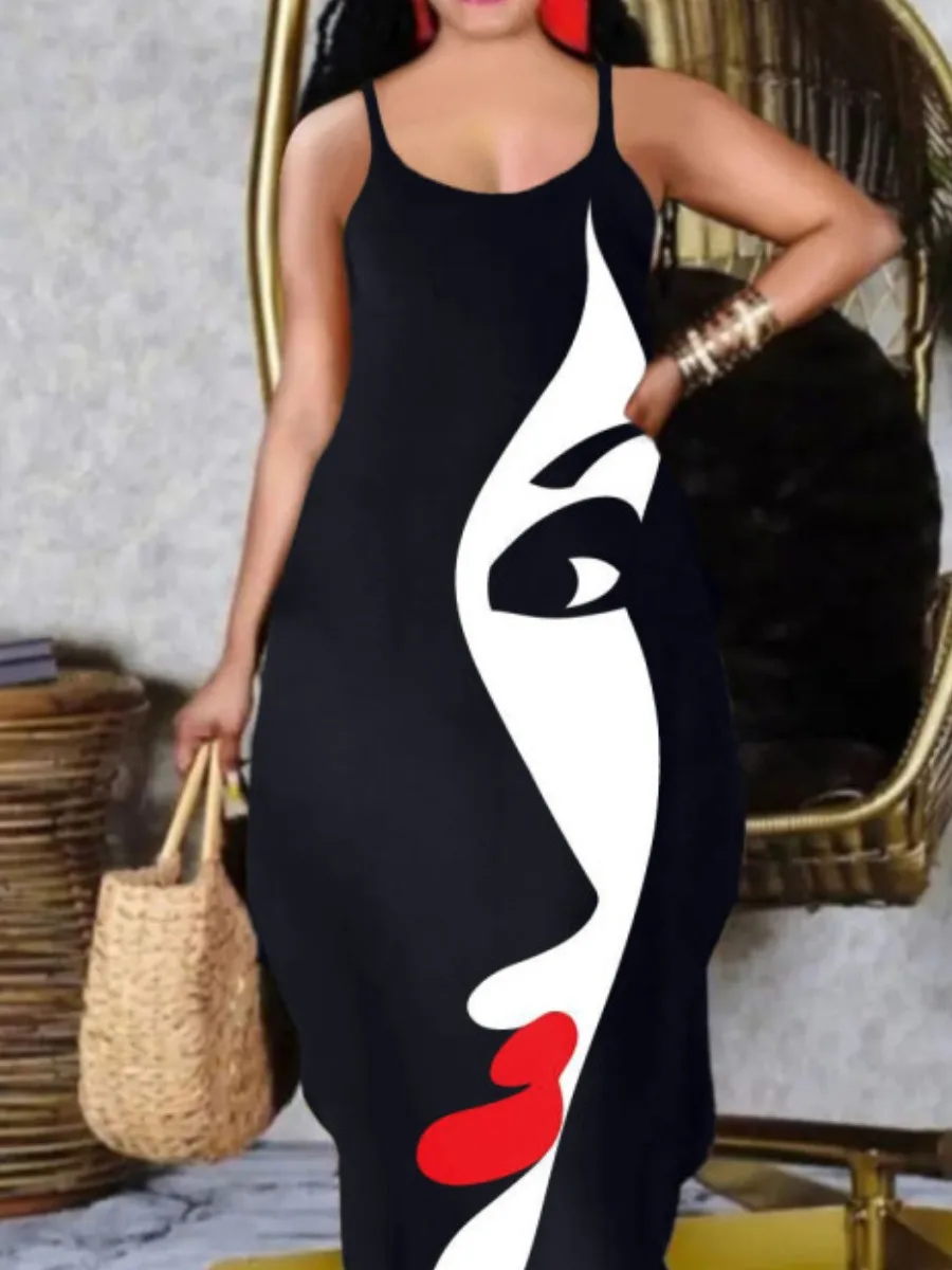 LW Plus Size Figure Print Cami Loose Dress Spaghetti Strap Color Block Stretchy Patchwork V Neck Straight Maxi Dresses
LW Plus Size Figure Print Cami Loose Dress Spaghetti Strap Color Block Stretchy Patchwork V Neck Straight Maxi Dresses