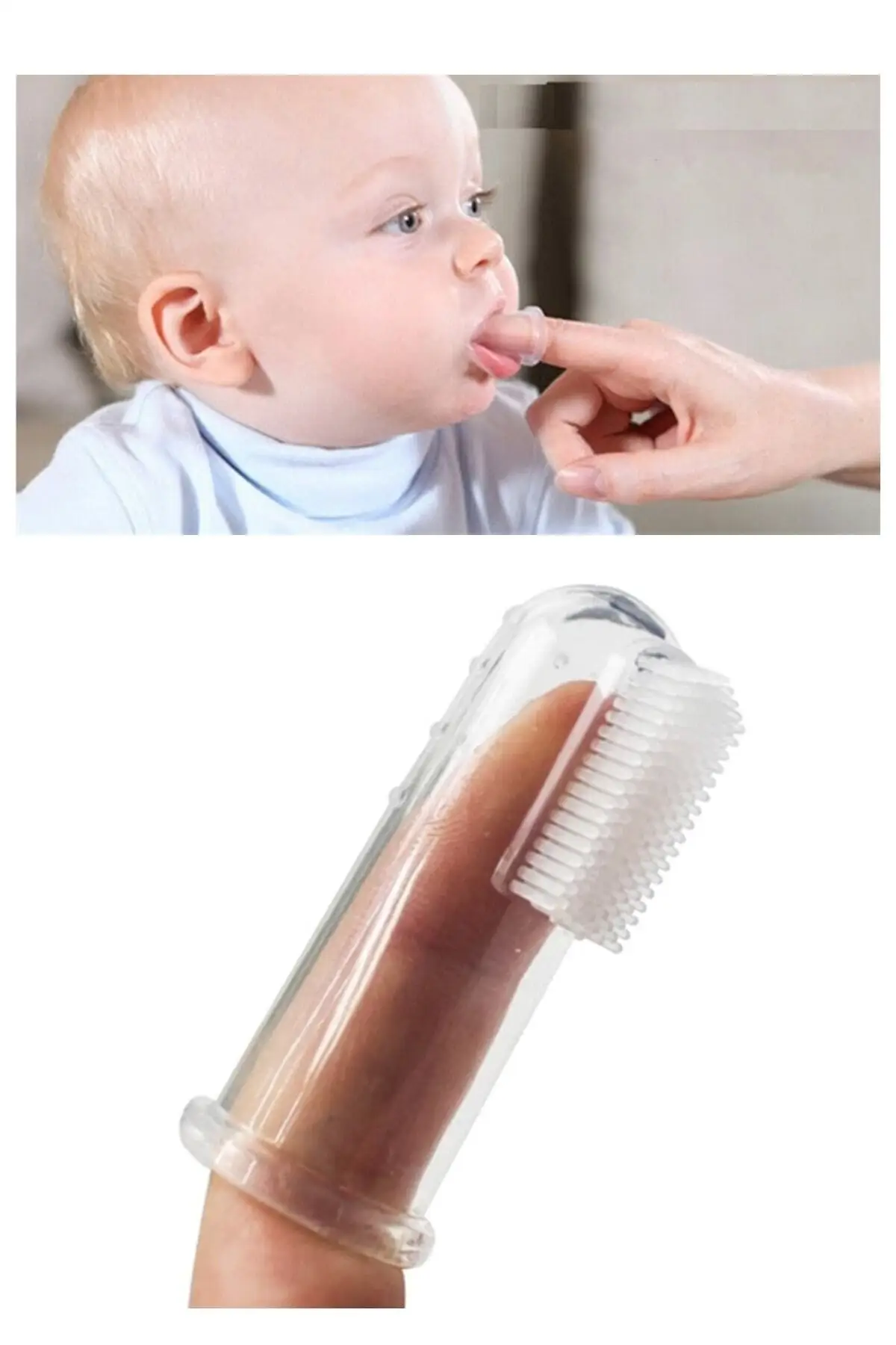 Baby Finger Shaped Toothbrush Soft Toothbrush with Silicone Toothbrush