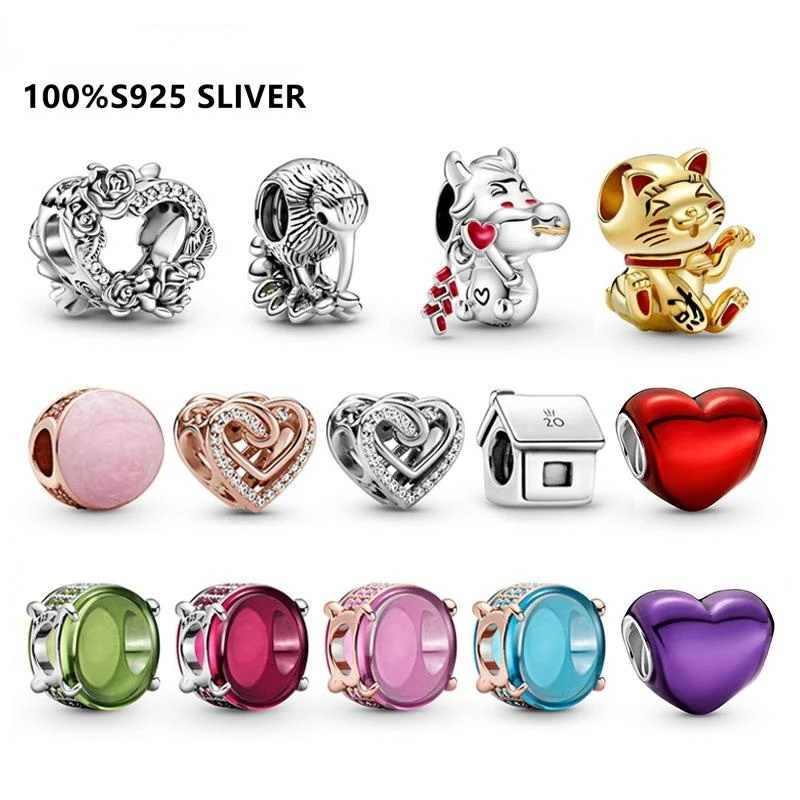 Fit Original Pandoraer Bracelet Charms S925 Sterling Silver Gold Cute Fortune Cat Charm Beads Jewelry Love pony Berloque Gift 
Fit Original Pandoraer Bracelet Charms S925 Sterling Silver Gold Cute Fortune Cat Charm Beads Jewelry Love pony Berloque Gift