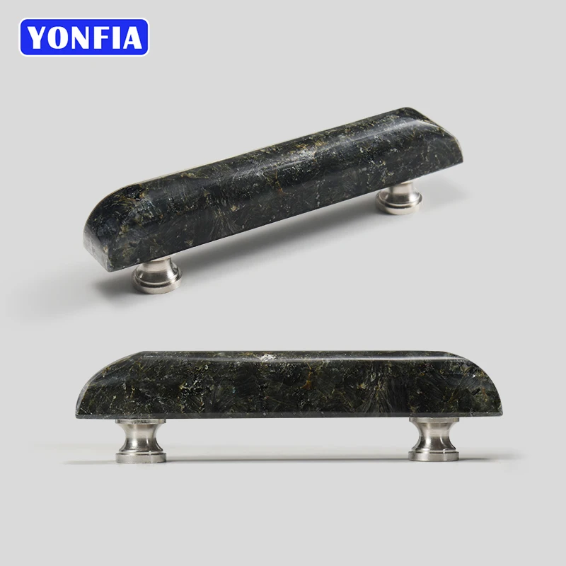 YONFIA 8017D Black Real Stone Marble Kitchen Cabinet Handle Pull Granite Furniture Drawer Handle Pull For Wardrobe Closet Door
YONFIA 8017D Black Real Stone Marble Kitchen Cabinet Handle Pull Granite Furniture Drawer Handle Pull For Wardrobe Closet Door