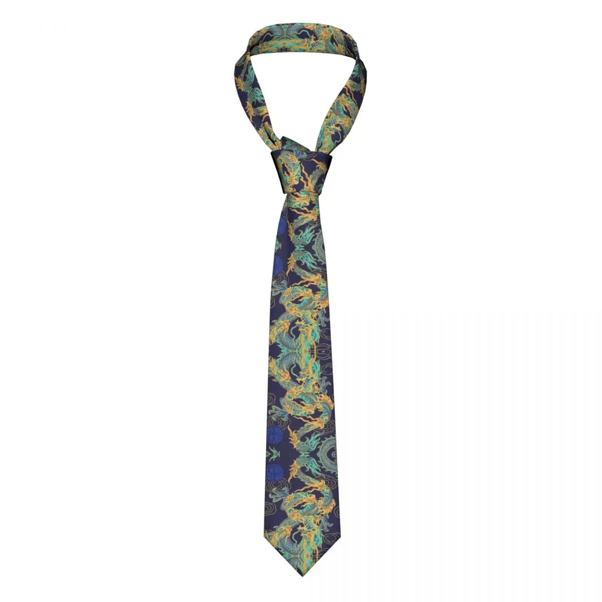 

Dragon Unisex Necktie Polyester 8 cm Narrow Japan Asian Oriental Tradition Neck Ties for Men Suits Accessories Gravatas Business