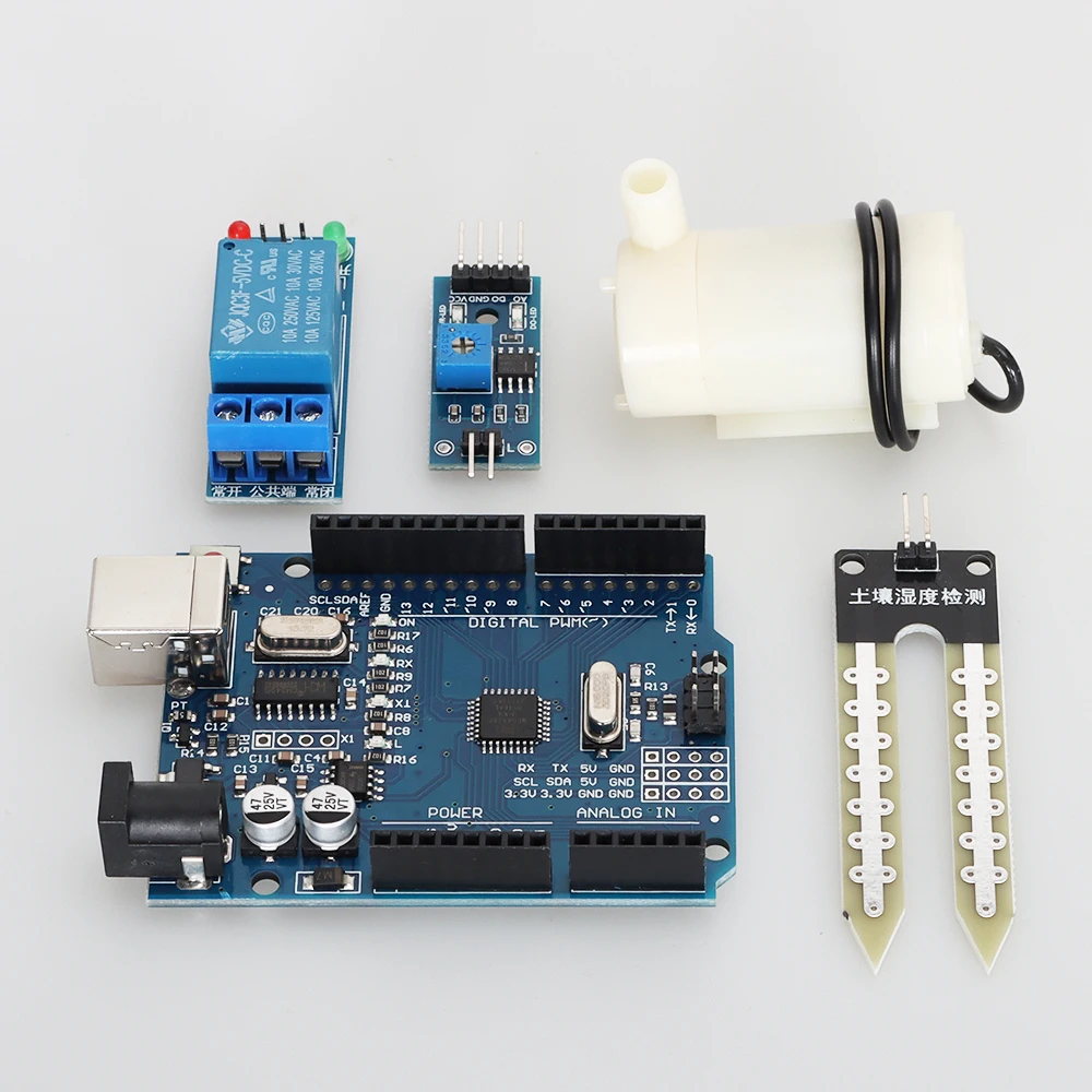 Стартовый комплект для Arduino программируемый умный оросительный электронный набор для полива Обучающий набор «сделай сам» Набор для автоматизации водяного насоса + коды
Стартовый комплект для Arduino программируемый умный оросительный электронный набор для полива Обучающий набор «сделай сам» Набор для автоматизации водяного насоса + коды