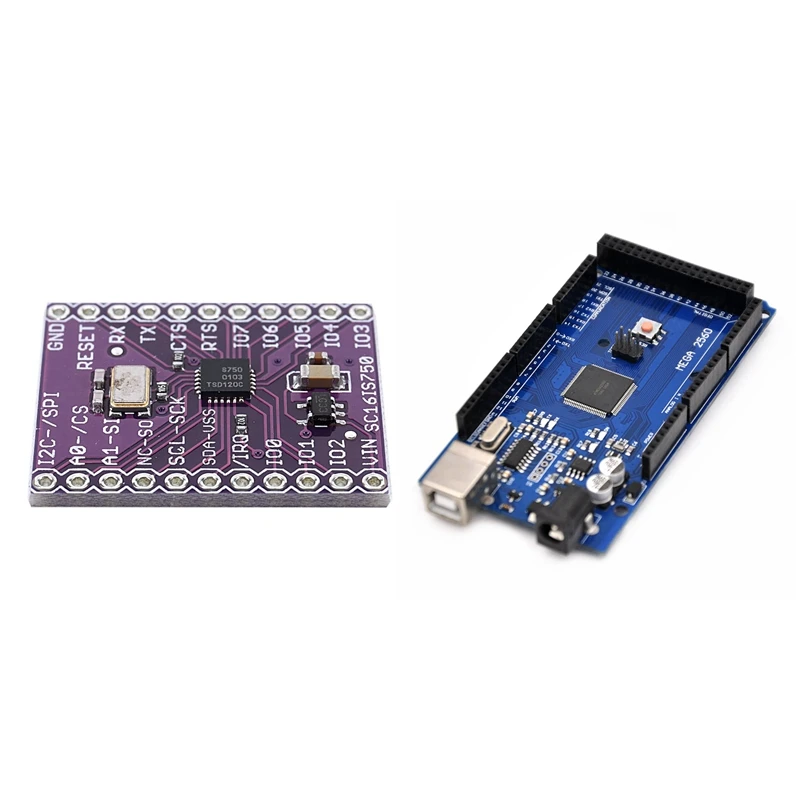 Плата USB-кабеля и 1 шт. SC16IS750 с интерфейсом Atmega2560-16AU/SPI
Плата USB-кабеля и 1 шт. SC16IS750 с интерфейсом Atmega2560-16AU/SPI