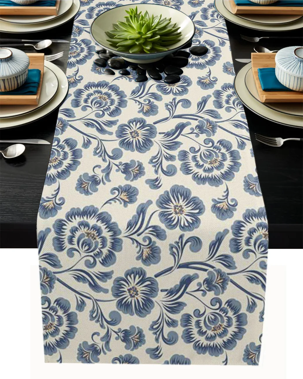 Floral Pattern Tile Blue Retro Home Party Decoration Hotel Coffee Table Runner Christmas Wedding Decor Dining Picnic Tablecloth
Floral Pattern Tile Blue Retro Home Party Decoration Hotel Coffee Table Runner Christmas Wedding Decor Dining Picnic Tablecloth