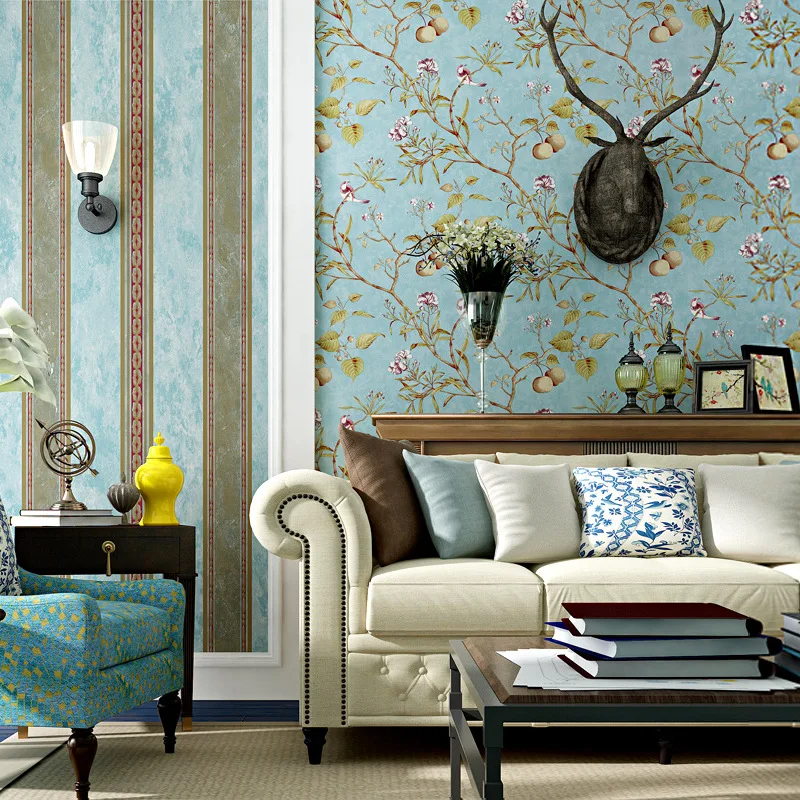 American Rural non-woven wallpaper retro AB version of apple tree flowers and birds bedroom living room TV background wallpaper
American Rural non-woven wallpaper retro AB version of apple tree flowers and birds bedroom living room TV background wallpaper