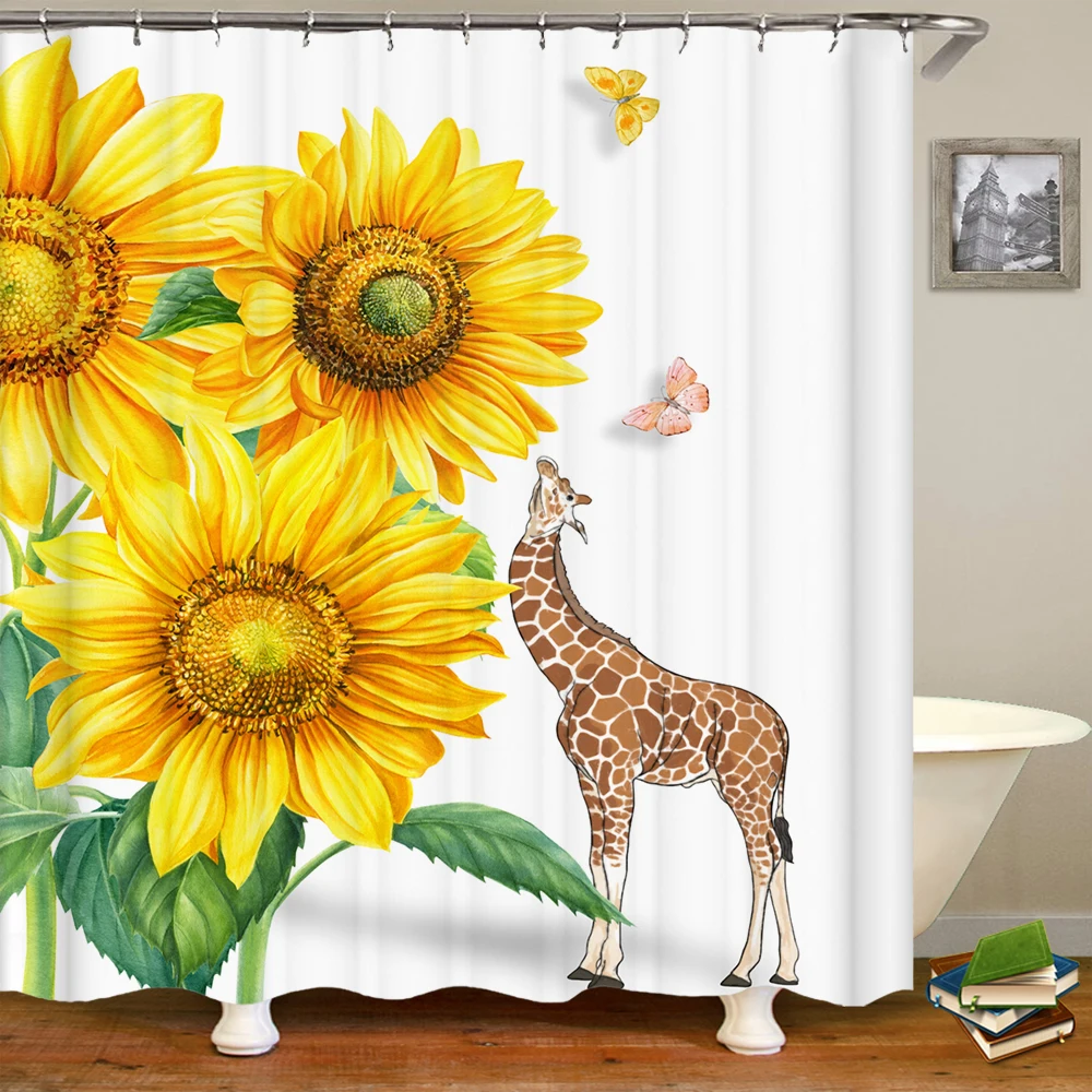Beautiful Colorful Flower Floral Printed Shower Curtains Frabic Bathroom Waterproof Polyester Bath Curtain with Hooks 180x180cm
Beautiful Colorful Flower Floral Printed Shower Curtains Frabic Bathroom Waterproof Polyester Bath Curtain with Hooks 180x180cm