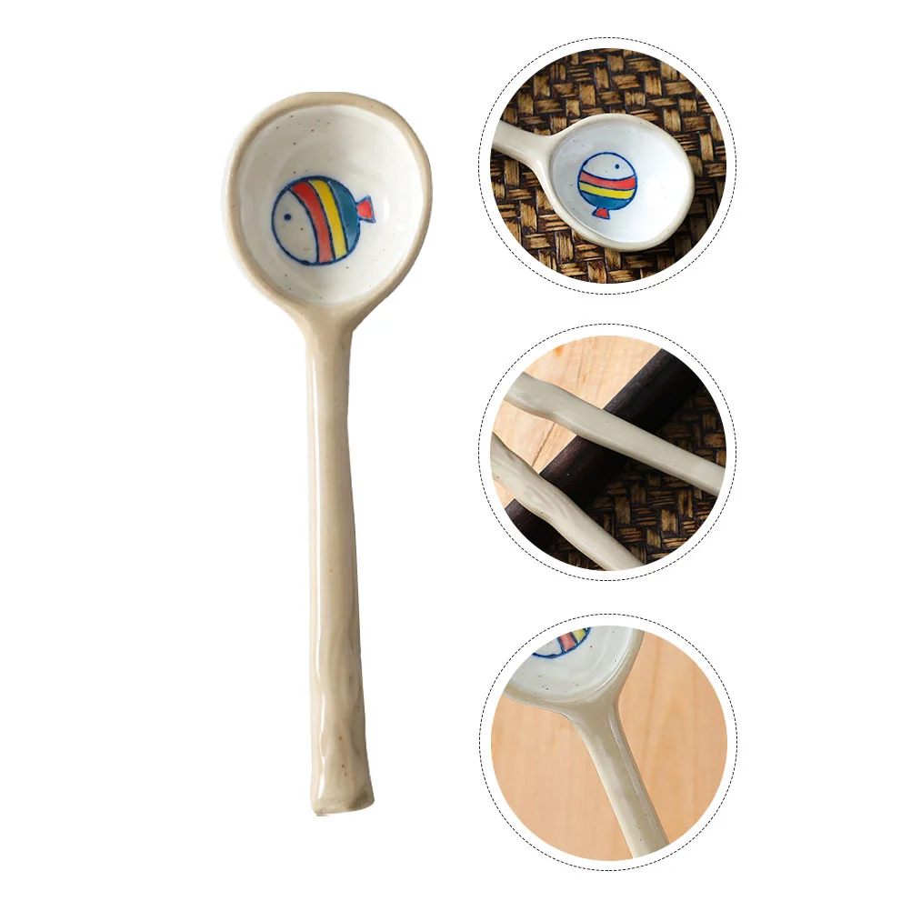 Ceramic Porridge Spoon Exquisite Rice Spoon Salad Soup Dessert Spoon Kitchen Tableware
Ceramic Porridge Spoon Exquisite Rice Spoon Salad Soup Dessert Spoon Kitchen Tableware