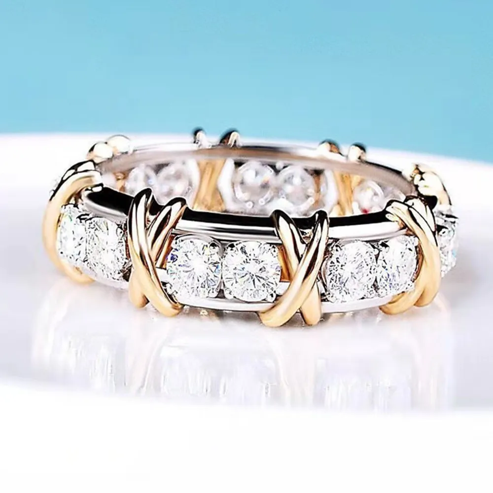 Bicolor XO Zircon Ring Platinum Band Ring for Women Girl Promise Ring Zircon Jewelry
Bicolor XO Zircon Ring Platinum Band Ring for Women Girl Promise Ring Zircon Jewelry