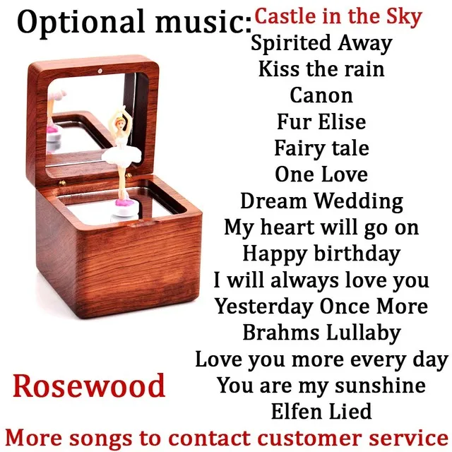 Музыкальная шкатулка Rosiking деревянная балерина 
Музыкальная шкатулка Rosiking деревянная балерина