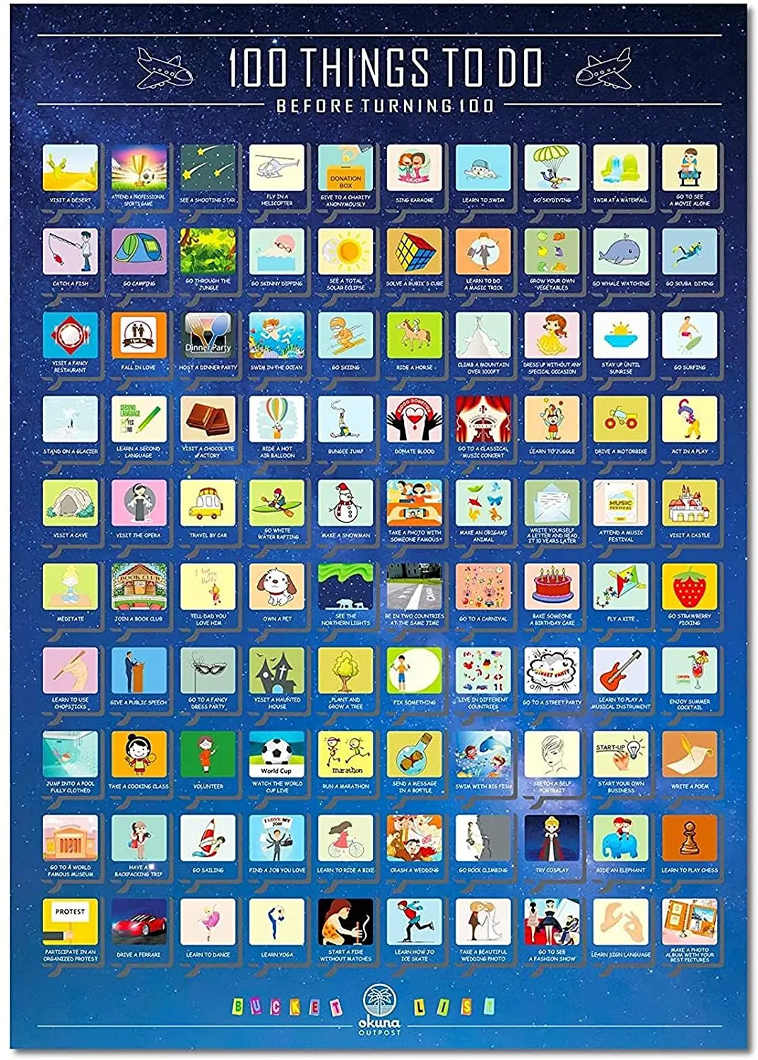 100 вещей для вдохновения для веселых и значимых мероприятий, металлический знак
100 вещей для вдохновения для веселых и значимых мероприятий, металлический знак