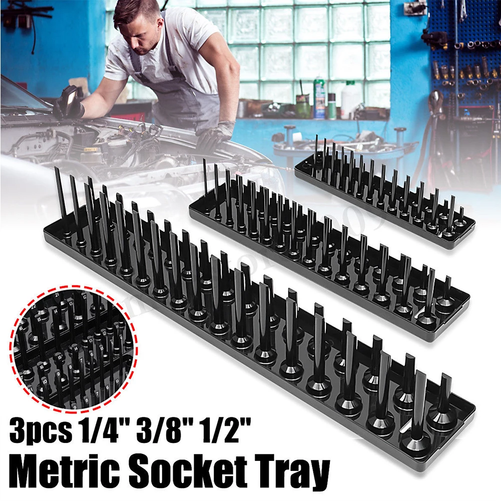 3pcs/set Multifunctional Accessories 1/4'' 3/8'' 1/2'' Workshop Plastic Rack Storage Tool Metric SAE Shelf Stand Socket Tray
3pcs/set Multifunctional Accessories 1/4'' 3/8'' 1/2'' Workshop Plastic Rack Storage Tool Metric SAE Shelf Stand Socket Tray