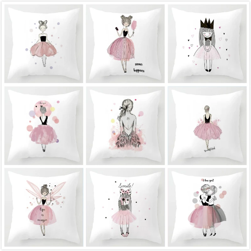Nordic Style Pink Girls Cushion Covers Kids Decoration Mermaid Rabbit Flamingo Print Pillow Case Home Bedding Set Cushion cojine
Nordic Style Pink Girls Cushion Covers Kids Decoration Mermaid Rabbit Flamingo Print Pillow Case Home Bedding Set Cushion cojine