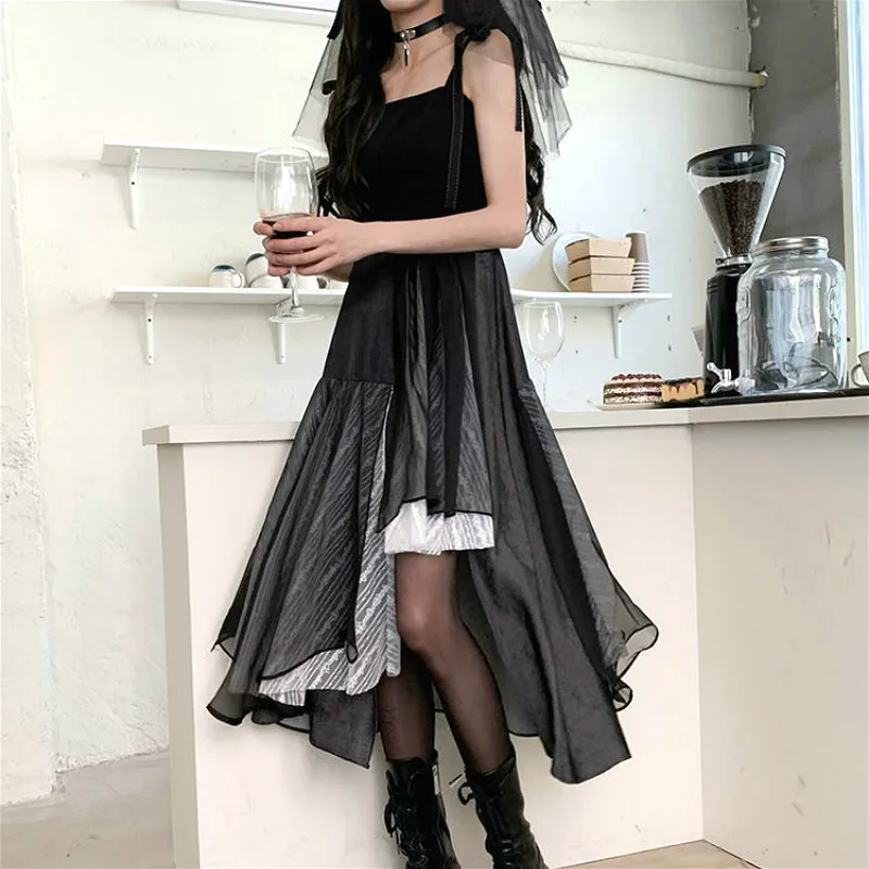 Gothic Midi Dress Women Lace Black Irregular Y2k Dress Square Collar Spaghetti Strap Party One Piece Dress Korea Streetwear 2021
Gothic Midi Dress Women Lace Black Irregular Y2k Dress Square Collar Spaghetti Strap Party One Piece Dress Korea Streetwear 2021