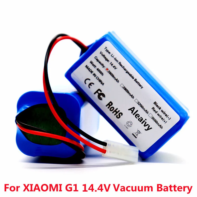 New 14.8V 2600mAh Li-ion Battery for Xiaomi G1 MI Robot Vacuum-Mop Essential MJSTG1 Robot Vacuum Cleaner 18650 Battery Pack
New 14.8V 2600mAh Li-ion Battery for Xiaomi G1 MI Robot Vacuum-Mop Essential MJSTG1 Robot Vacuum Cleaner 18650 Battery Pack