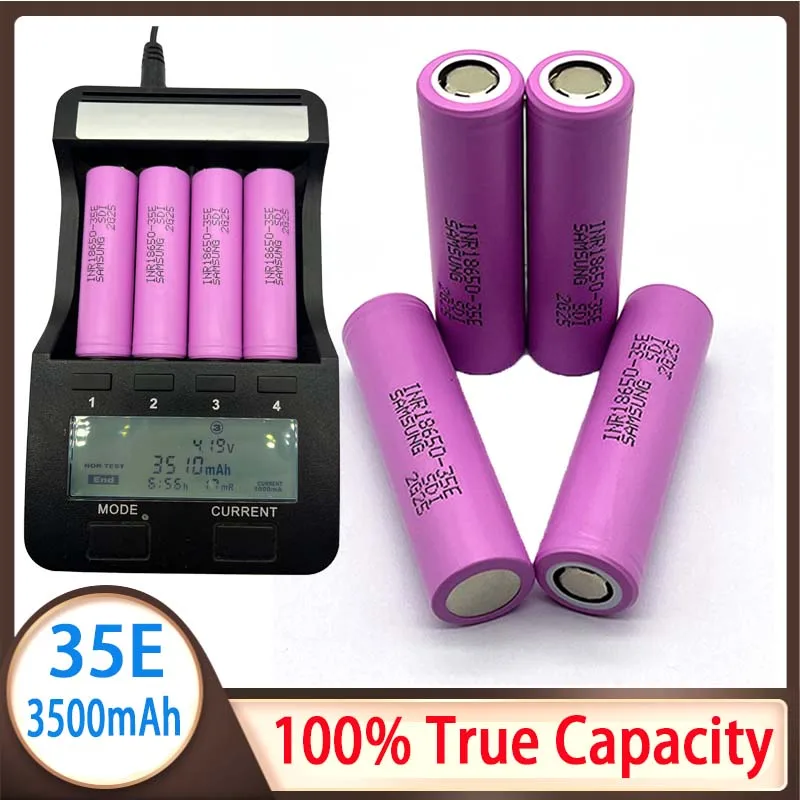 100% 3.7V 3500Mah Actual Capacity Li-ion 18650 35E Original 25A High Power INR18650 Power Tools Electric Bicycle Scooter Battery
100% 3.7V 3500Mah Actual Capacity Li-ion 18650 35E Original 25A High Power INR18650 Power Tools Electric Bicycle Scooter Battery