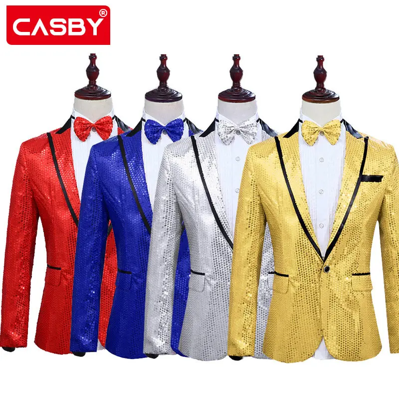 Sequin Party Blazers Suit Coat Men Charm Casual Performance Jacket One Button Fit Long Sleeve Coats Jackets Night Club Tops
Sequin Party Blazers Suit Coat Men Charm Casual Performance Jacket One Button Fit Long Sleeve Coats Jackets Night Club Tops
