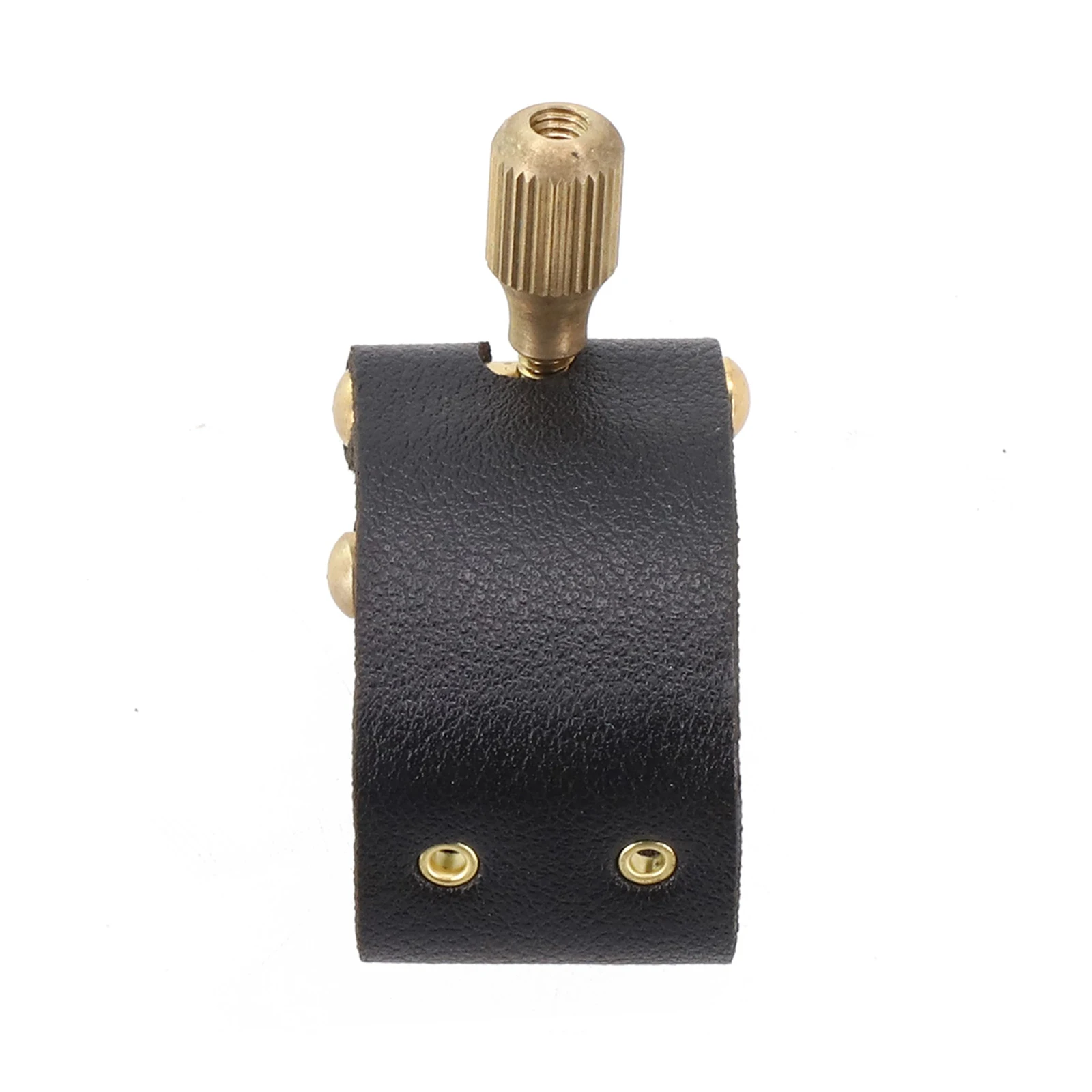 

For Alto Sax Saxophone Ligature Accessories Black Compact Fastener Ligatures Mouthpiece PU Leather+Metal Parts