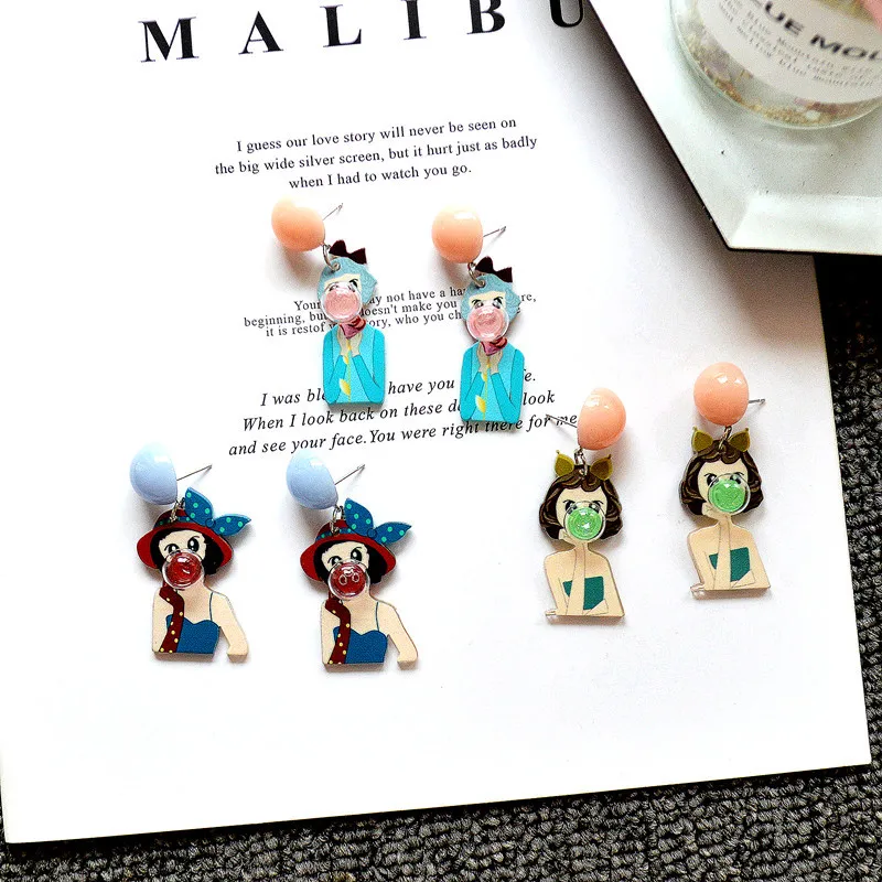 WANGAIYAO new Japanese and Korean summer earrings cartoon character bubble girl earrings temperament sweet fashion personality a
WANGAIYAO new Japanese and Korean summer earrings cartoon character bubble girl earrings temperament sweet fashion personality a
