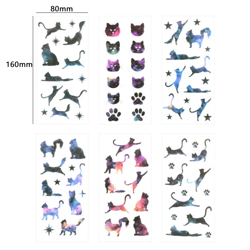 6 листов/упаковка, наклейки для дневника 
6 листов/упаковка, наклейки для дневника
