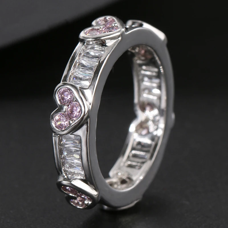 Bohemian Pink Heart Ring High Quality Crystal Cubic Zirconia Rings Cute Female Jewelry for Women 2021 парные кольца
Bohemian Pink Heart Ring High Quality Crystal Cubic Zirconia Rings Cute Female Jewelry for Women 2021 парные кольца