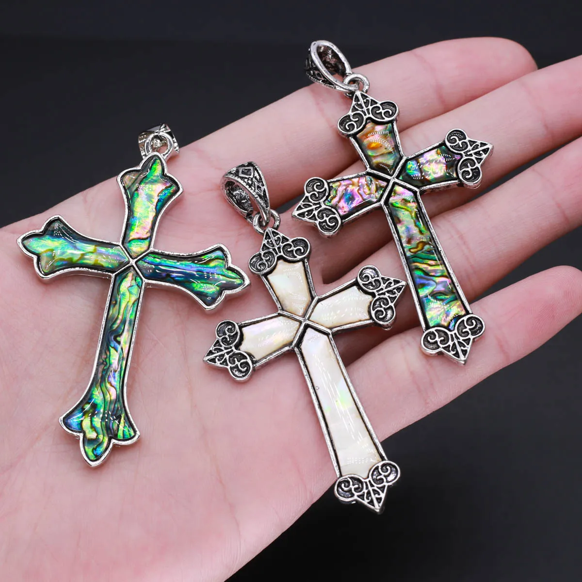 Natural Mother-of-pearl Shell Cross Pendants Tribal Cross Abalone Charms for Jewelry Making Diy Women Man Necklace Crafts
Natural Mother-of-pearl Shell Cross Pendants Tribal Cross Abalone Charms for Jewelry Making Diy Women Man Necklace Crafts