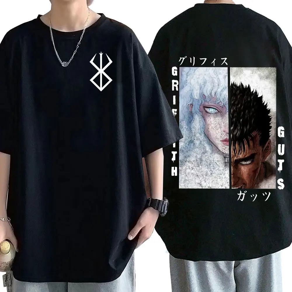 Anime Berserk Guts Griffith Print T-shirt Funny Manga Clothes Gothic Tee Shirt Men Women Oversized T-Shirts Harajuku Streetwear 
Anime Berserk Guts Griffith Print T-shirt Funny Manga Clothes Gothic Tee Shirt Men Women Oversized T-Shirts Harajuku Streetwear