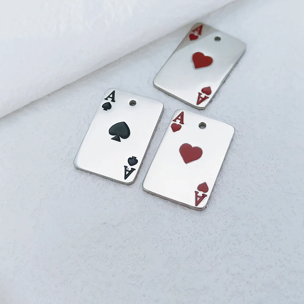 Poker A Pendants For Jewelry Making Supplies Never Fade Stainless Steel Charms In Bulk Handmade Necklace Breloque Materials 
Poker A Pendants For Jewelry Making Supplies Never Fade Stainless Steel Charms In Bulk Handmade Necklace Breloque Materials