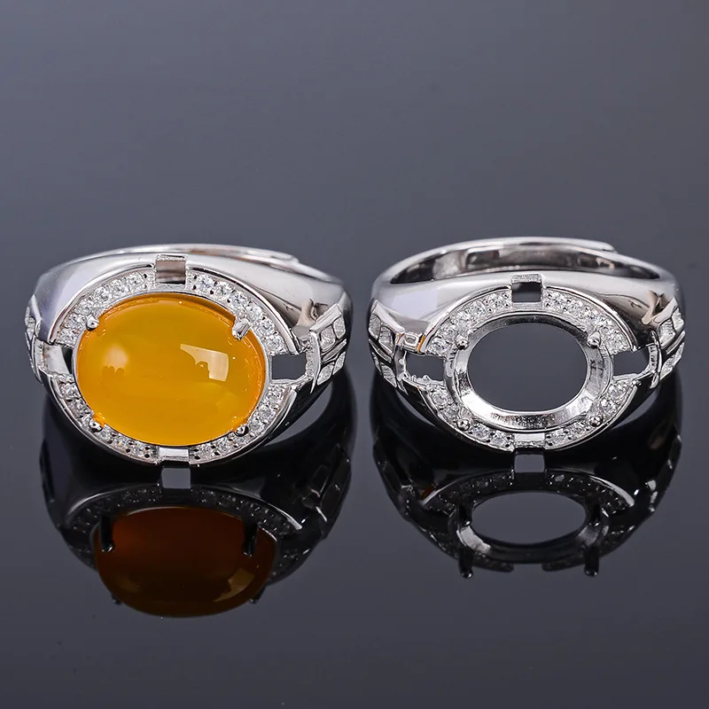 MeiBaPJ 8*10/10*12 Natural Chalcedony Gemstone Ring Empty Support for Men Real 925 Sterling Silver Fine Wedding Jewelry
MeiBaPJ 8*10/10*12 Natural Chalcedony Gemstone Ring Empty Support for Men Real 925 Sterling Silver Fine Wedding Jewelry
