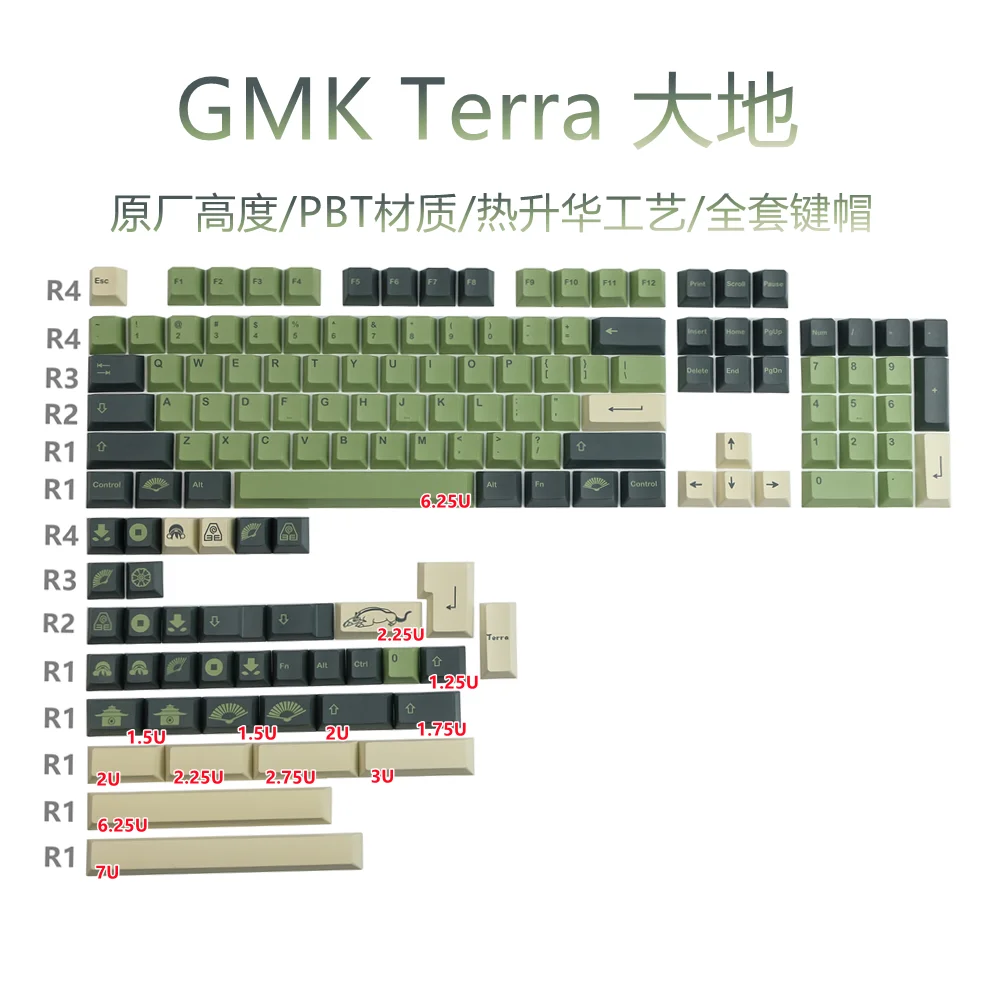 140 Keys GMK Terra Keycaps PBT Dye Sublimation Key Caps ,Cherry Profile Keycap With ISO Enter 7U Spacebar For HHKB ANNE GK SK
140 Keys GMK Terra Keycaps PBT Dye Sublimation Key Caps ,Cherry Profile Keycap With ISO Enter 7U Spacebar For HHKB ANNE GK SK