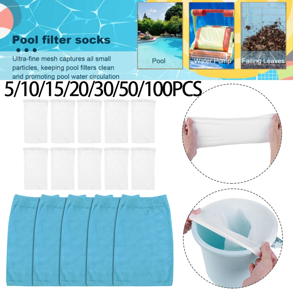 5-100pcs Pool Skimmer Socks Household Perfect Savers Nylon Mesh Design for Filters Baskets Skimmers Swimming Pool Accessories
5-100pcs Pool Skimmer Socks Household Perfect Savers Nylon Mesh Design for Filters Baskets Skimmers Swimming Pool Accessories