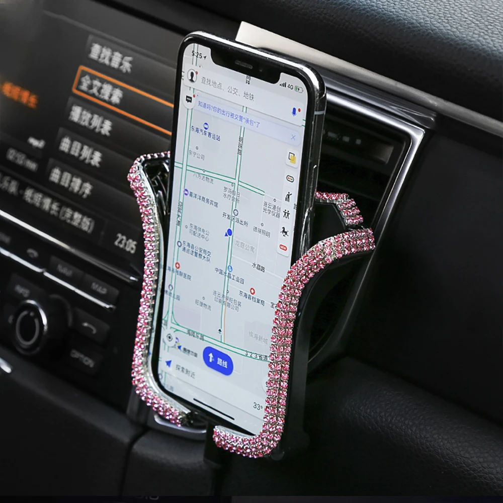 Crystal Diamond Universal Car Phone Holder Bling Rhinestone Car Air Vent Mount Stand Mobile Phone GPS Holder For iPhone Samsung
Crystal Diamond Universal Car Phone Holder Bling Rhinestone Car Air Vent Mount Stand Mobile Phone GPS Holder For iPhone Samsung