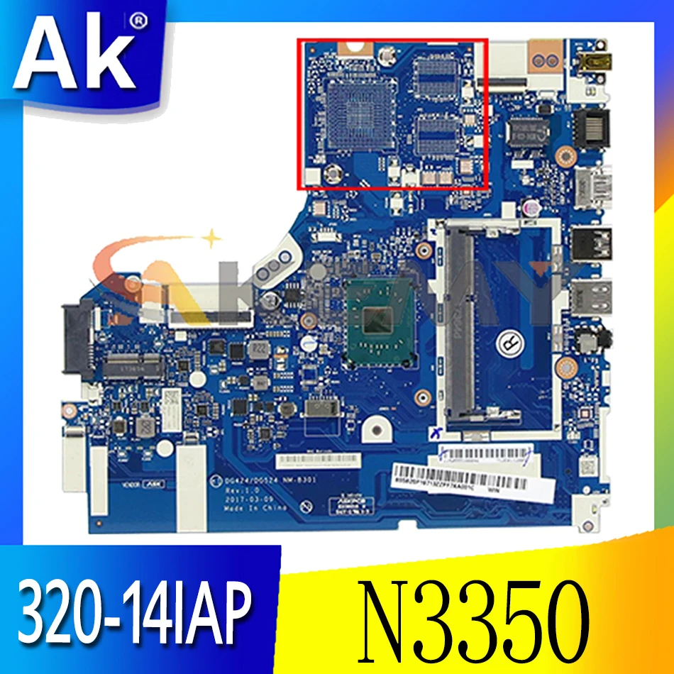 Материнская плата Akemy для ноутбука Lenovo 320-14IAP, DG524 NM-B301 N3350, процессор DDR3L, протестирована на 100%, для работы 5B20P19713
Материнская плата Akemy для ноутбука Lenovo 320-14IAP, DG524 NM-B301 N3350, процессор DDR3L, протестирована на 100%, для работы 5B20P19713