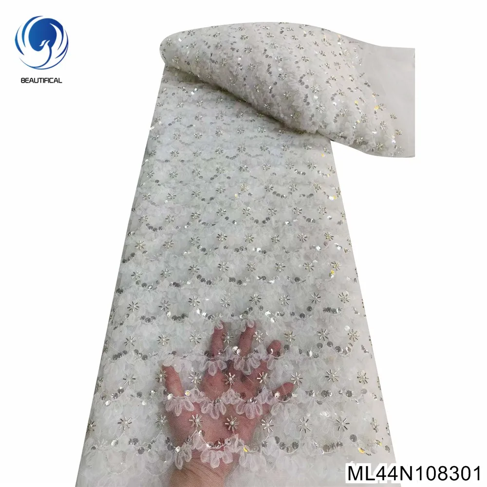 Африканская отделка, блестки, швейная ткань и французский Тюль ручной работы с бусинами, кружевная ткань с блестками для платья, новая мода ML44N1083
Африканская отделка, блестки, швейная ткань и французский Тюль ручной работы с бусинами, кружевная ткань с блестками для платья, новая мода ML44N1083