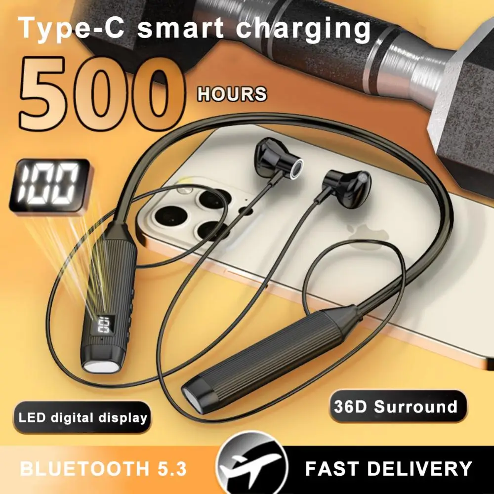Sports Game Earphones Stereo Long Battery Life Headset Digital Display Lightweight Neck-mounted Headphones TWS Earbuds
Sports Game Earphones Stereo Long Battery Life Headset Digital Display Lightweight Neck-mounted Headphones TWS Earbuds