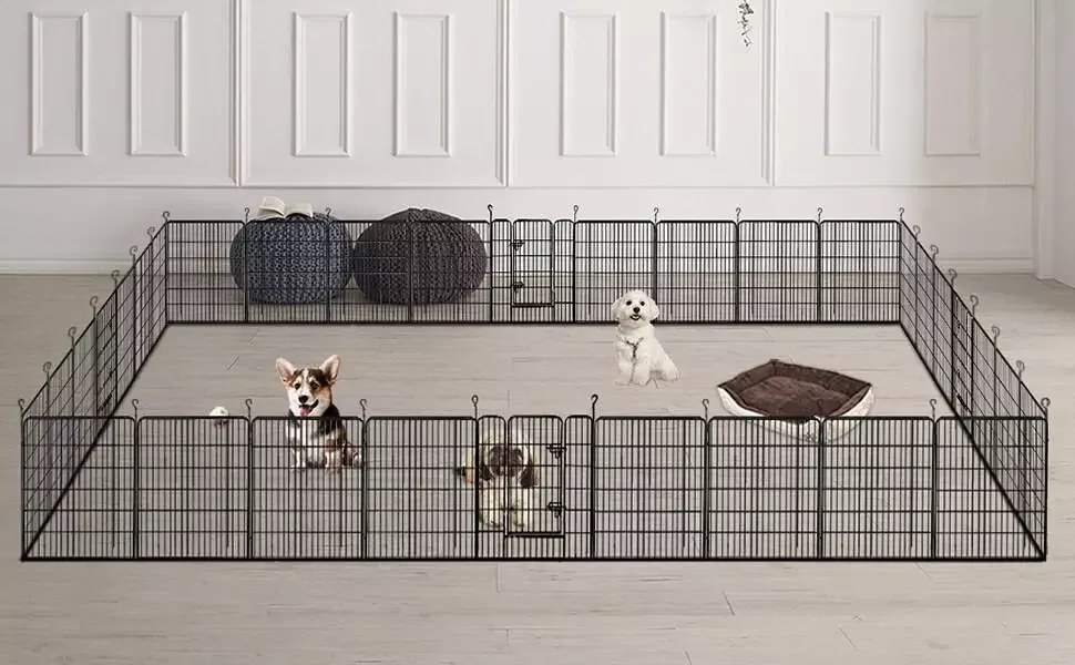 16-plate pet fence, heavy for large dogs, 40-inch sport fence for cats and dogs, metal sport fence, black dog cage
16-plate pet fence, heavy for large dogs, 40-inch sport fence for cats and dogs, metal sport fence, black dog cage