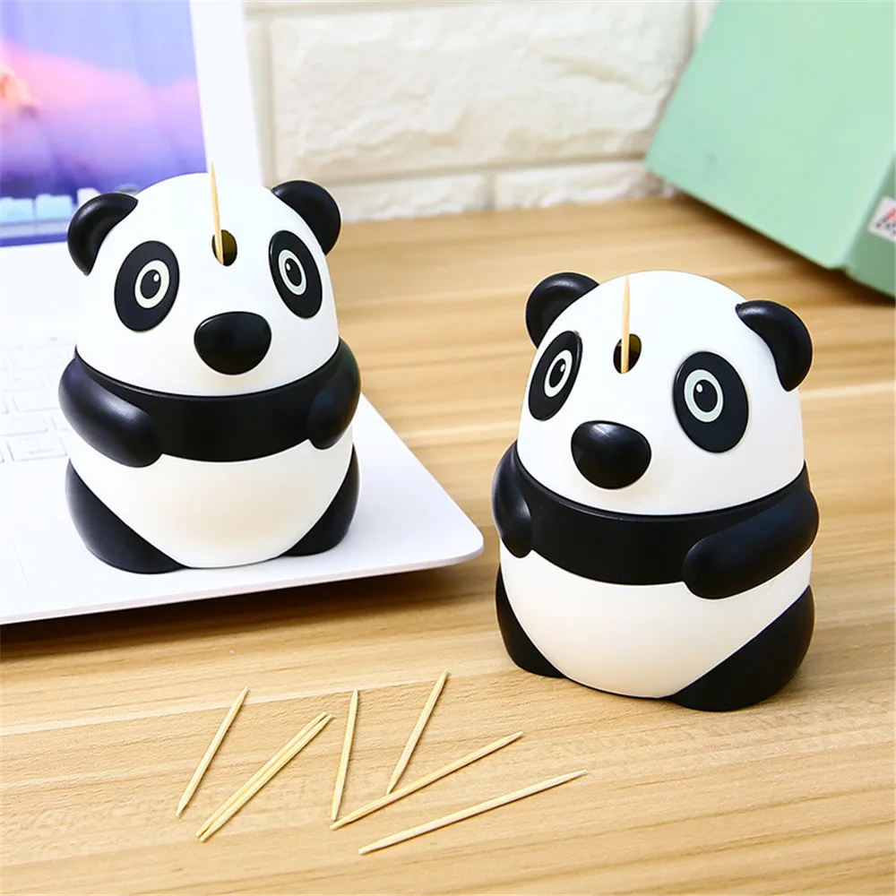 Cute Panda Toothpick Container Automatic Toothpick Dispenser Toothpick Holder Home Decor Table Decoration Table Accessorys
Cute Panda Toothpick Container Automatic Toothpick Dispenser Toothpick Holder Home Decor Table Decoration Table Accessorys