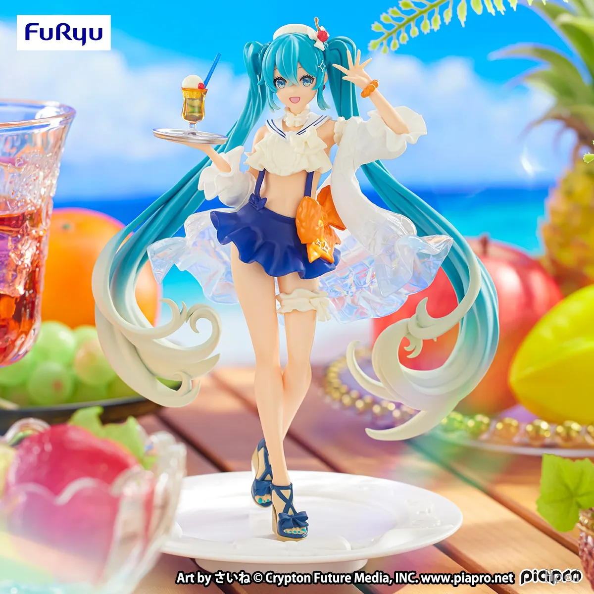Статуэтка Furyu Hatsune Miku ПВХ фигурка sweetsweet серия дыни сода поплавок 18 см