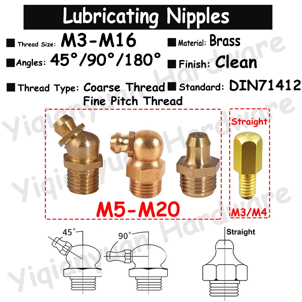 1 шт.-10 шт. DIN71412 M3 ~ M16 латунные смазочные ниппели конус типа 45 ° 90 ° и прямые фитинги для гидравлической смазки, фитинги для копания
1 шт.-10 шт. DIN71412 M3 ~ M16 латунные смазочные ниппели конус типа 45 ° 90 ° и прямые фитинги для гидравлической смазки, фитинги для копания