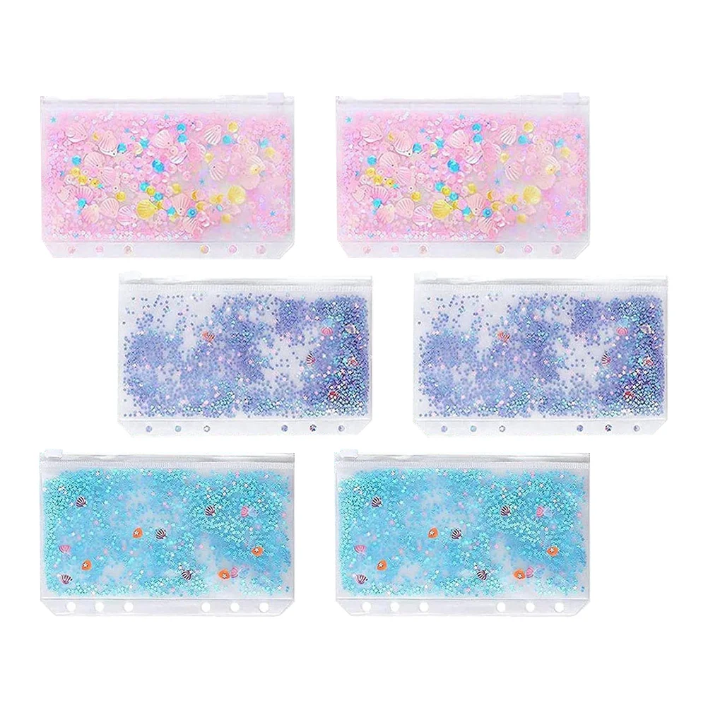 6pcs Binder Zipper Folders Notebook Binder Pocket Zipper Binder Pouches Sequin Budget Binder Pouch Document Filing
6pcs Binder Zipper Folders Notebook Binder Pocket Zipper Binder Pouches Sequin Budget Binder Pouch Document Filing
