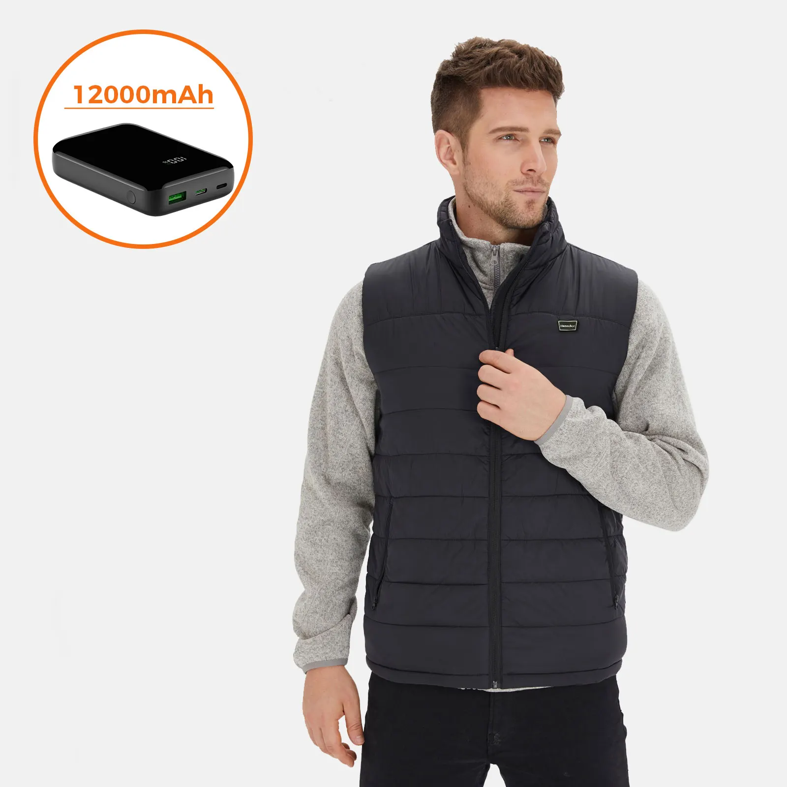 Men's Heated Vest With Battery Pack 12000mAh Lightweight Heated Gilet 4 Heating Zones Winter Warm Outdoor Camping Hiking Hunting
Men's Heated Vest With Battery Pack 12000mAh Lightweight Heated Gilet 4 Heating Zones Winter Warm Outdoor Camping Hiking Hunting