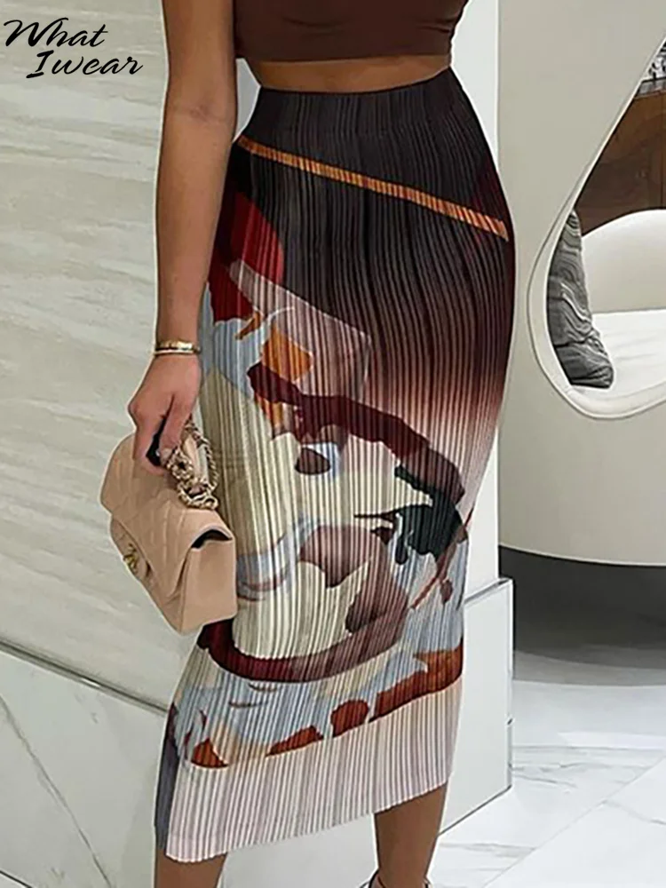 Whatiwear Vintage Print Skirt For Women Aesthetic Color Match Tie Dye High Street Attirewear High Waist Slim Female Clothing
Whatiwear Vintage Print Skirt For Women Aesthetic Color Match Tie Dye High Street Attirewear High Waist Slim Female Clothing